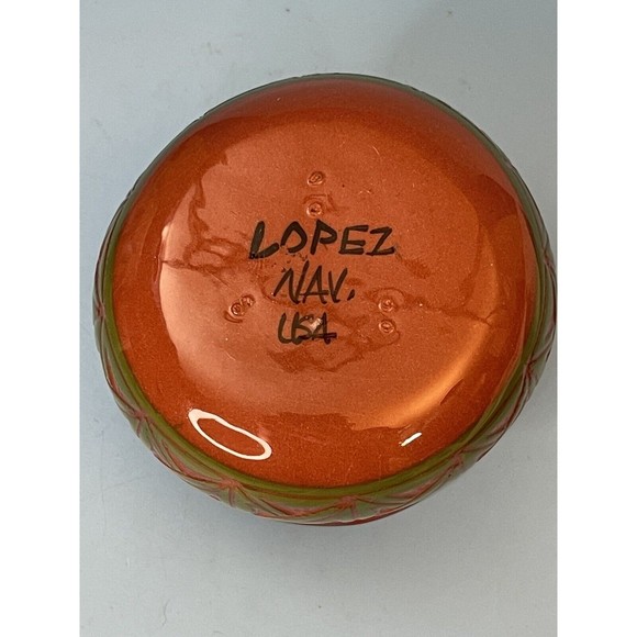 Red Earth Pottery Bud Bowl Mesa Verde Cortez Co Native American Made Signed - Picture 8 of 10